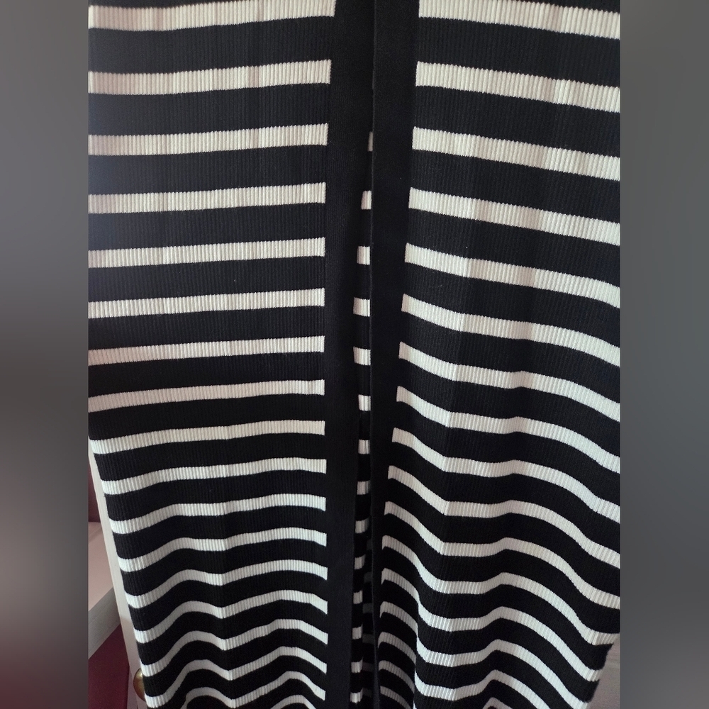 Women's black & white long cardigan by Nine West size L NWT - Picture 3 of 5